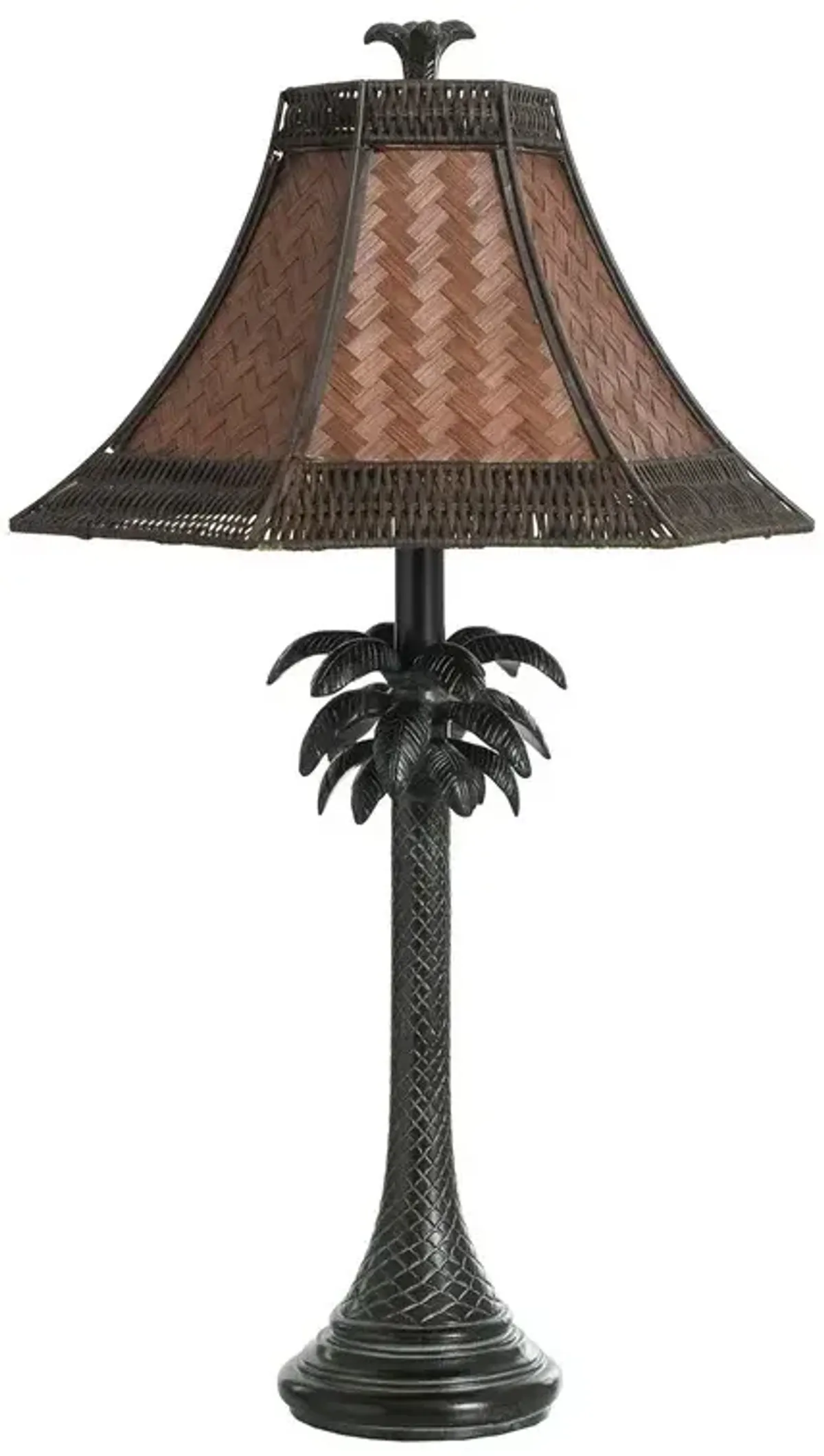 Palm Tree Woven Shade Lamp