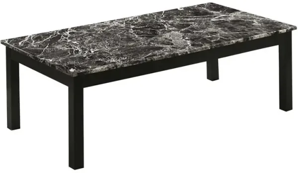 Bates Faux Marble Rectangle 3-piece Occasional Table Set Black