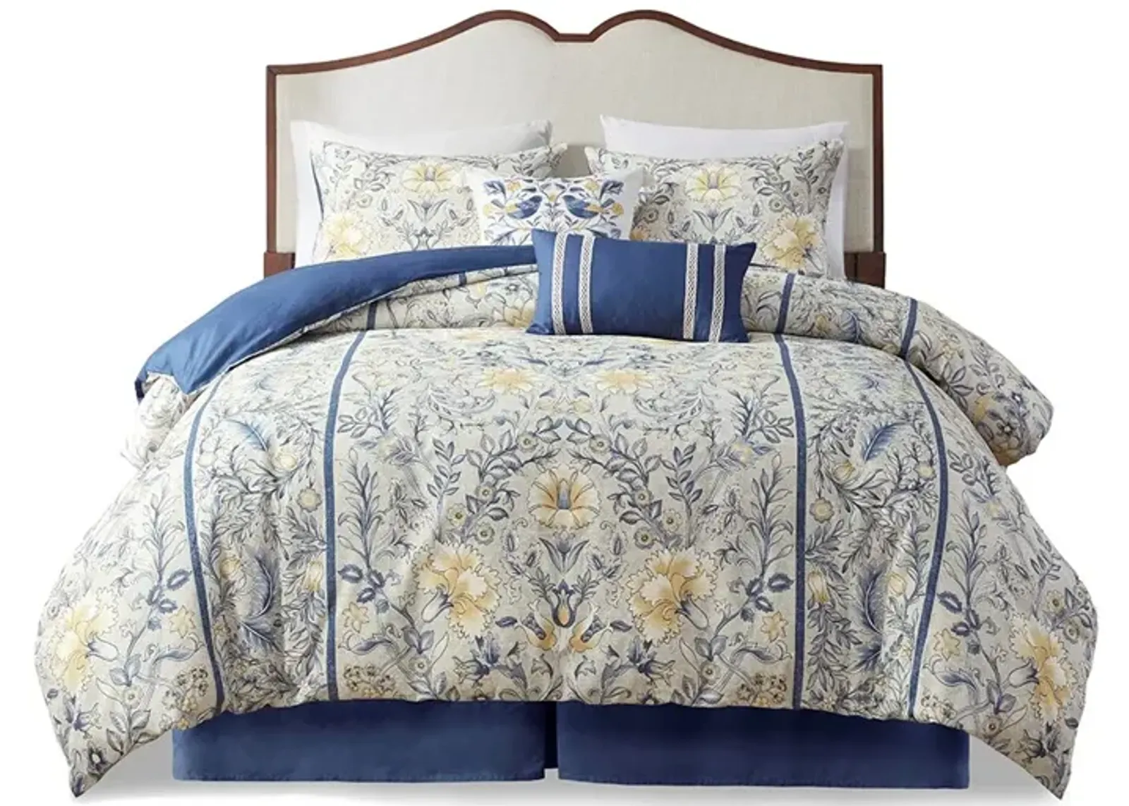 Gracie Mills Marlon 6-Piece Botanical Cotton Comforter Set