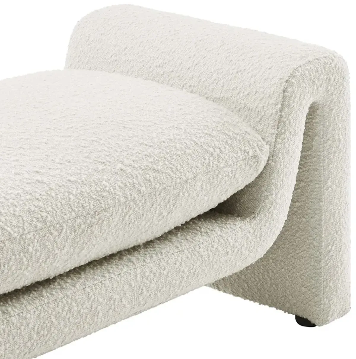 Waverly Boucle Fabric Bench