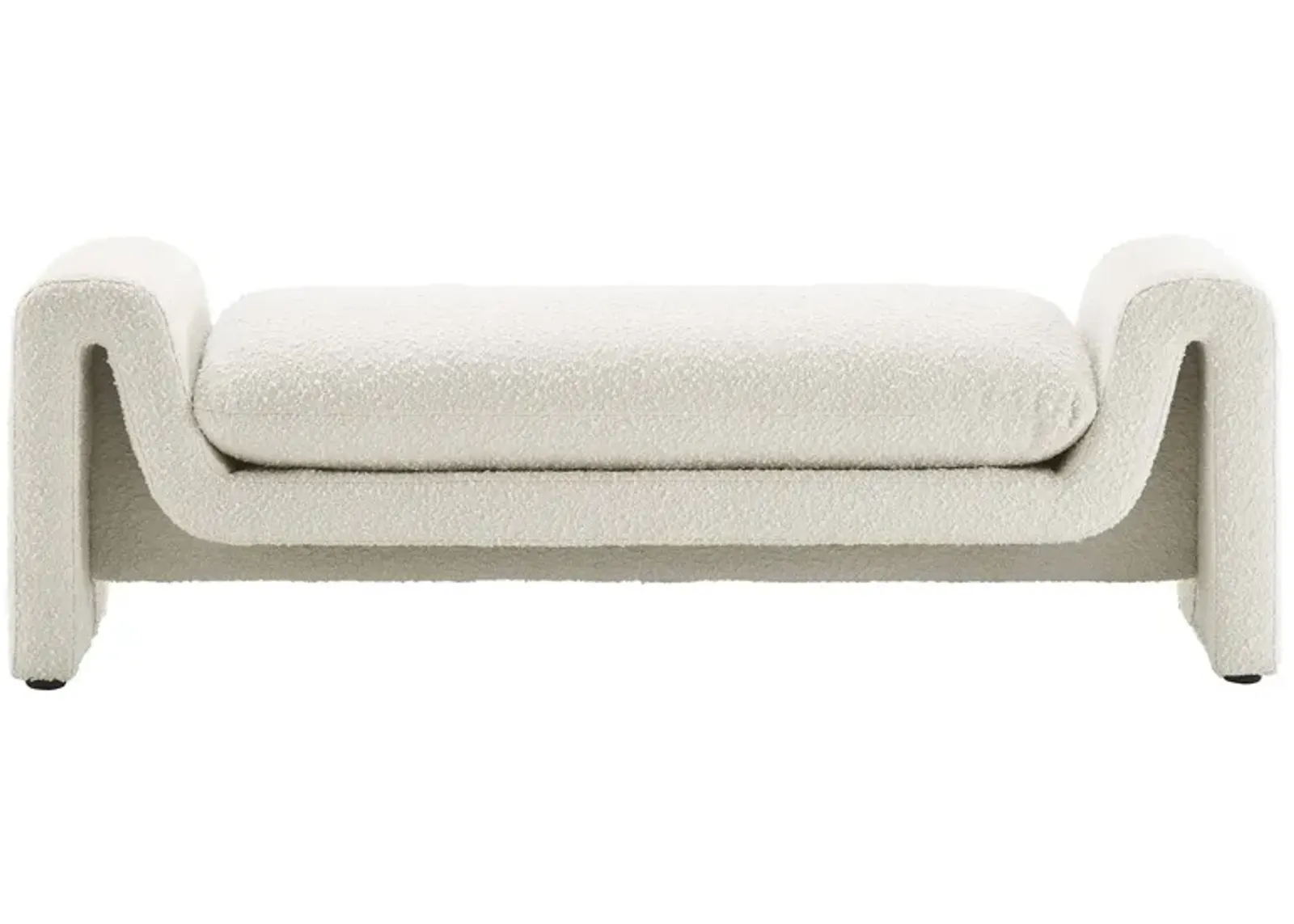 Waverly Boucle Fabric Bench