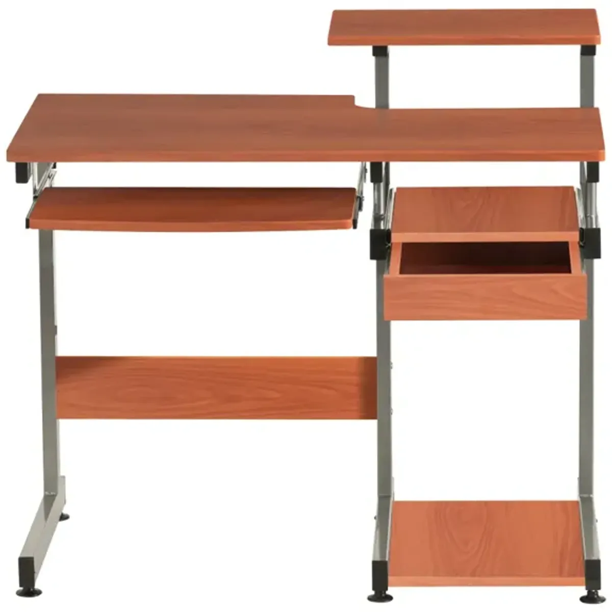 Complete Computer Workstation Desk, Woodgrain