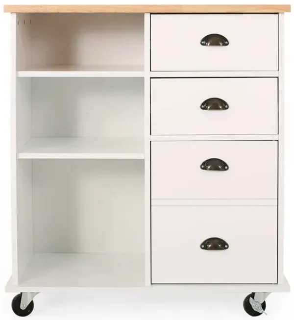 Streamdale Luxurious Contemporary Rolling Kitchen Cart with Ample Storage