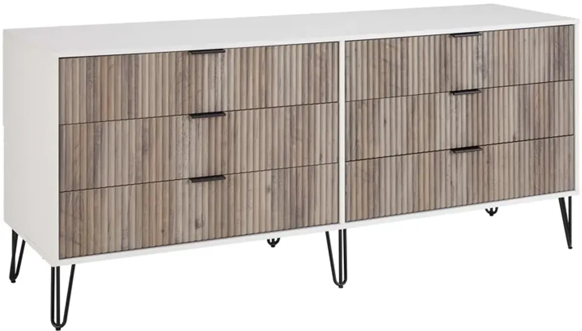Dumbo Low Dresser in White and Gray