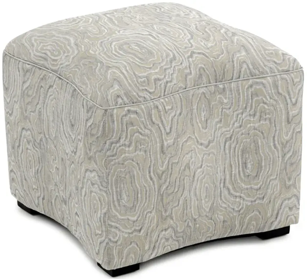 Curved Beige Ottoman