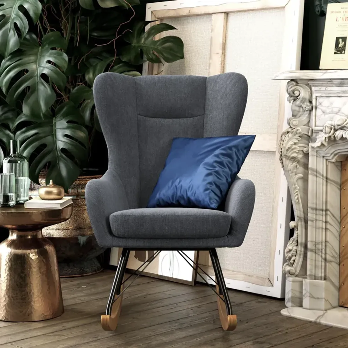 Novogratz Harper Wingback Rocker