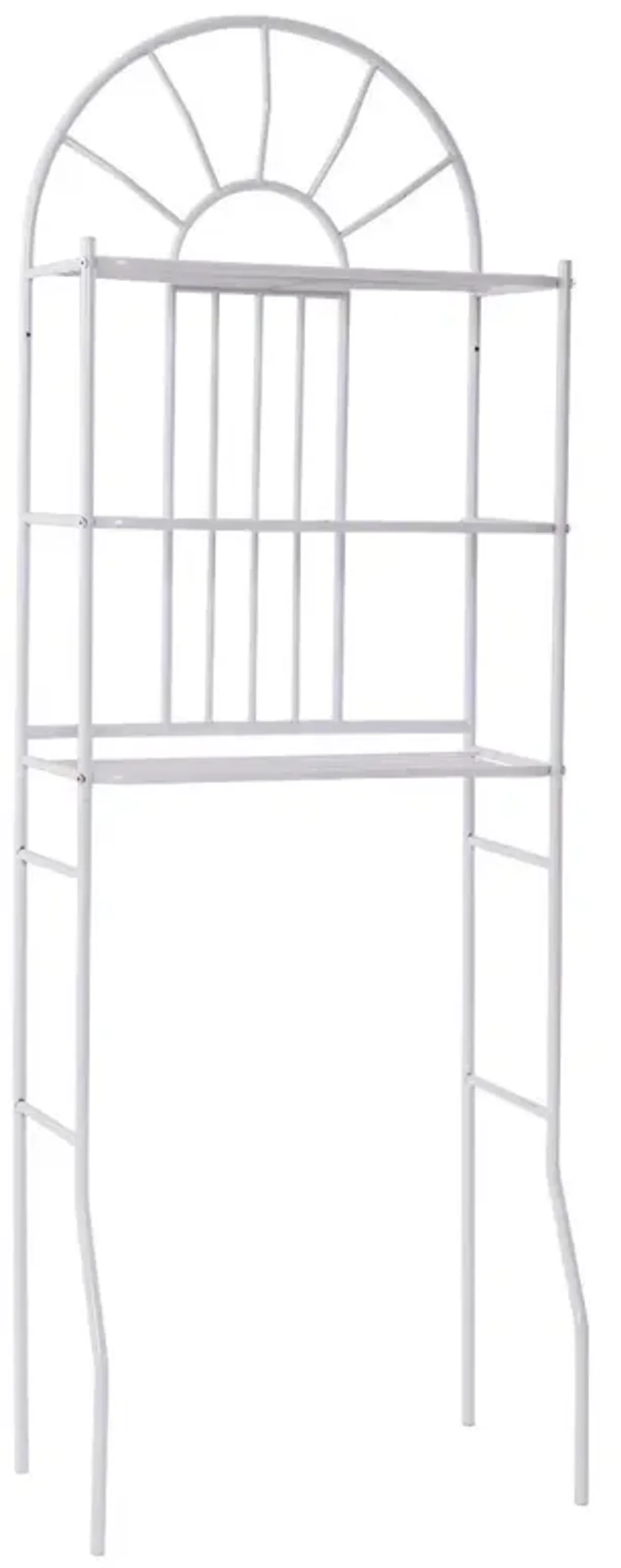 Hivvago Over Toilet Bathroom Space Saving Storage Shelving Unit in White Metal Finish