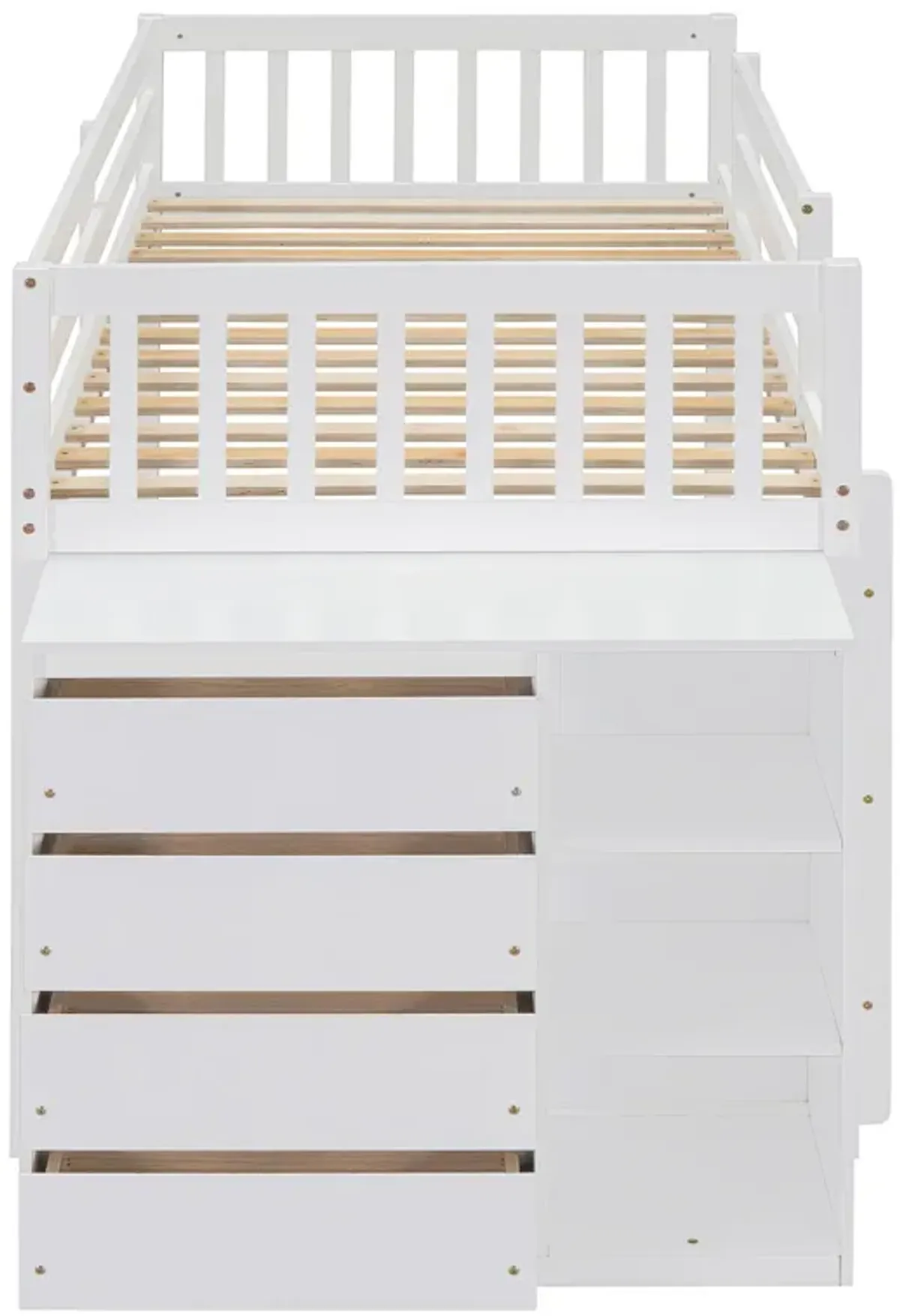 Merax Modern Bunk Bed with 4 Drawers