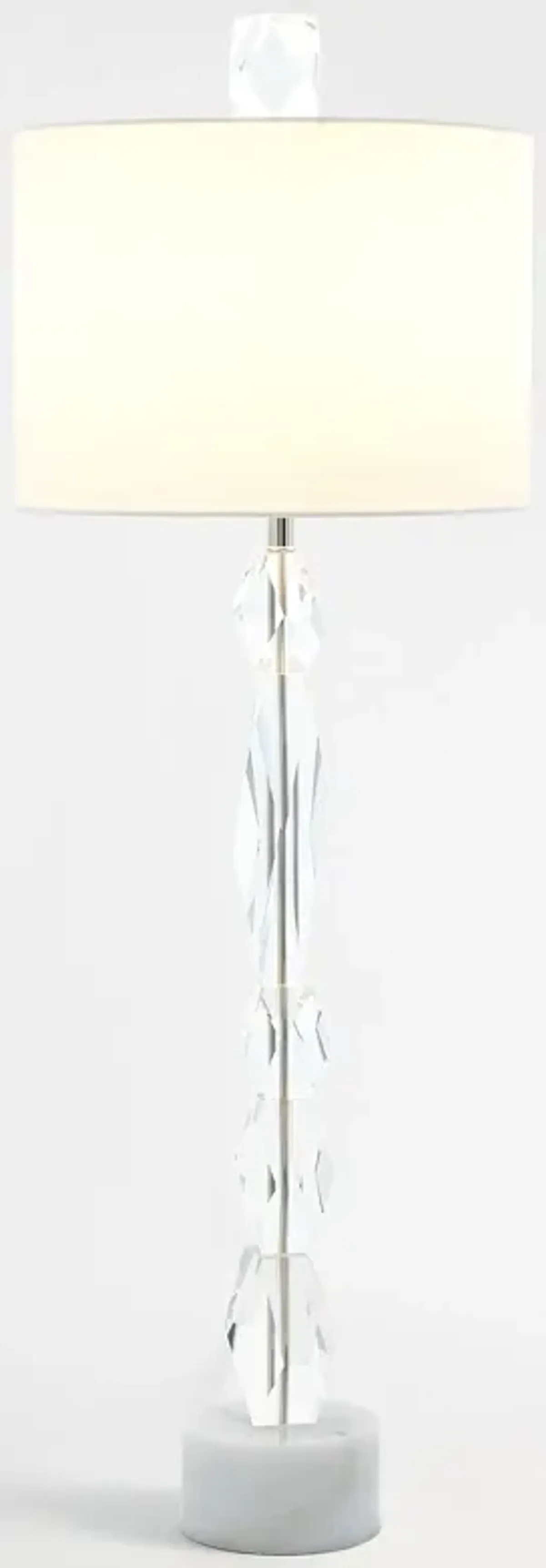 Facette Lamp with White Marble Base