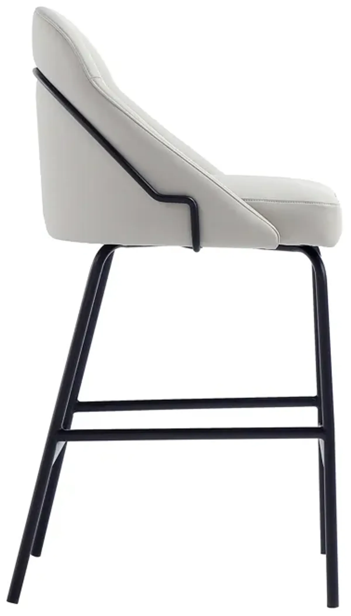 Gracie Counter Stools in Gray and Black (Set of 2)