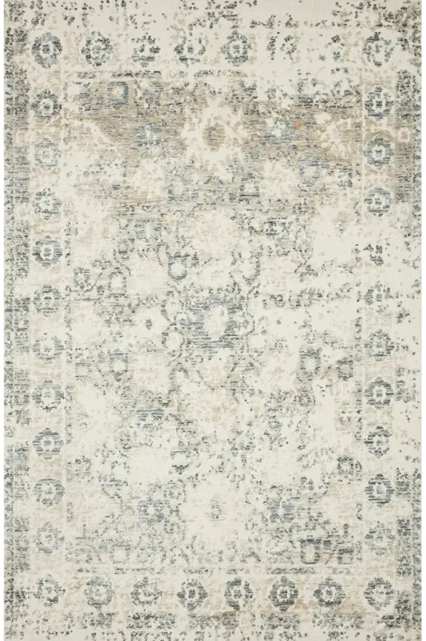 Lindsay Antique White/Aqua 9'3" x 13' Rug