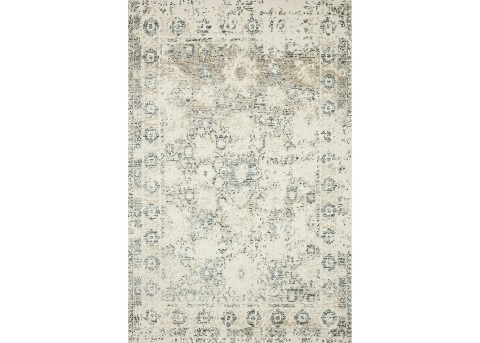 Lindsay Antique White/Aqua 9'3" x 13' Rug