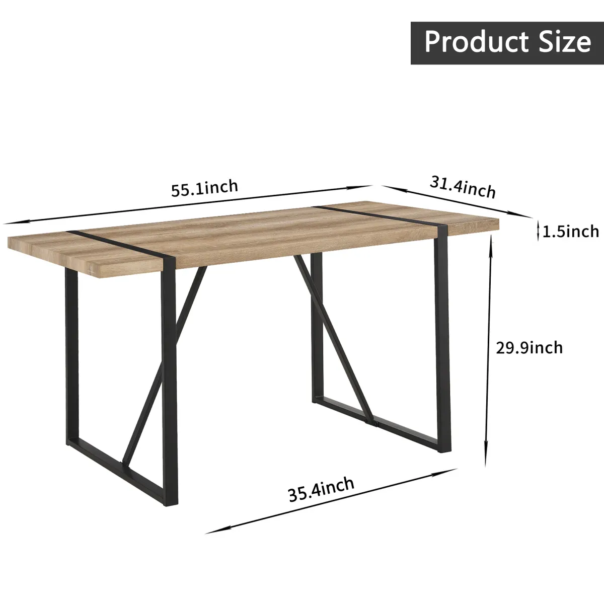 Merax Dining Table and 4 Dining Chairs Dining Set