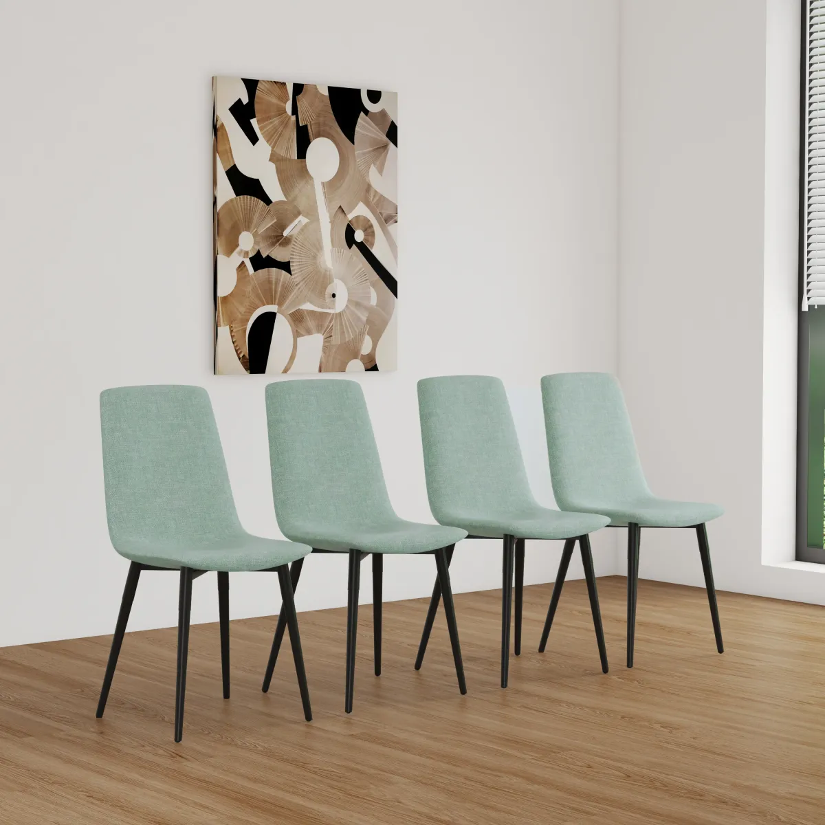 Merax Dining Table and 4 Dining Chairs Dining Set