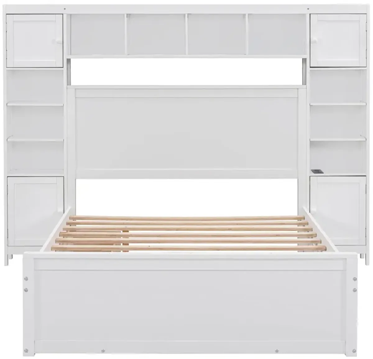 Merax Storage Platform Bed with Sockets