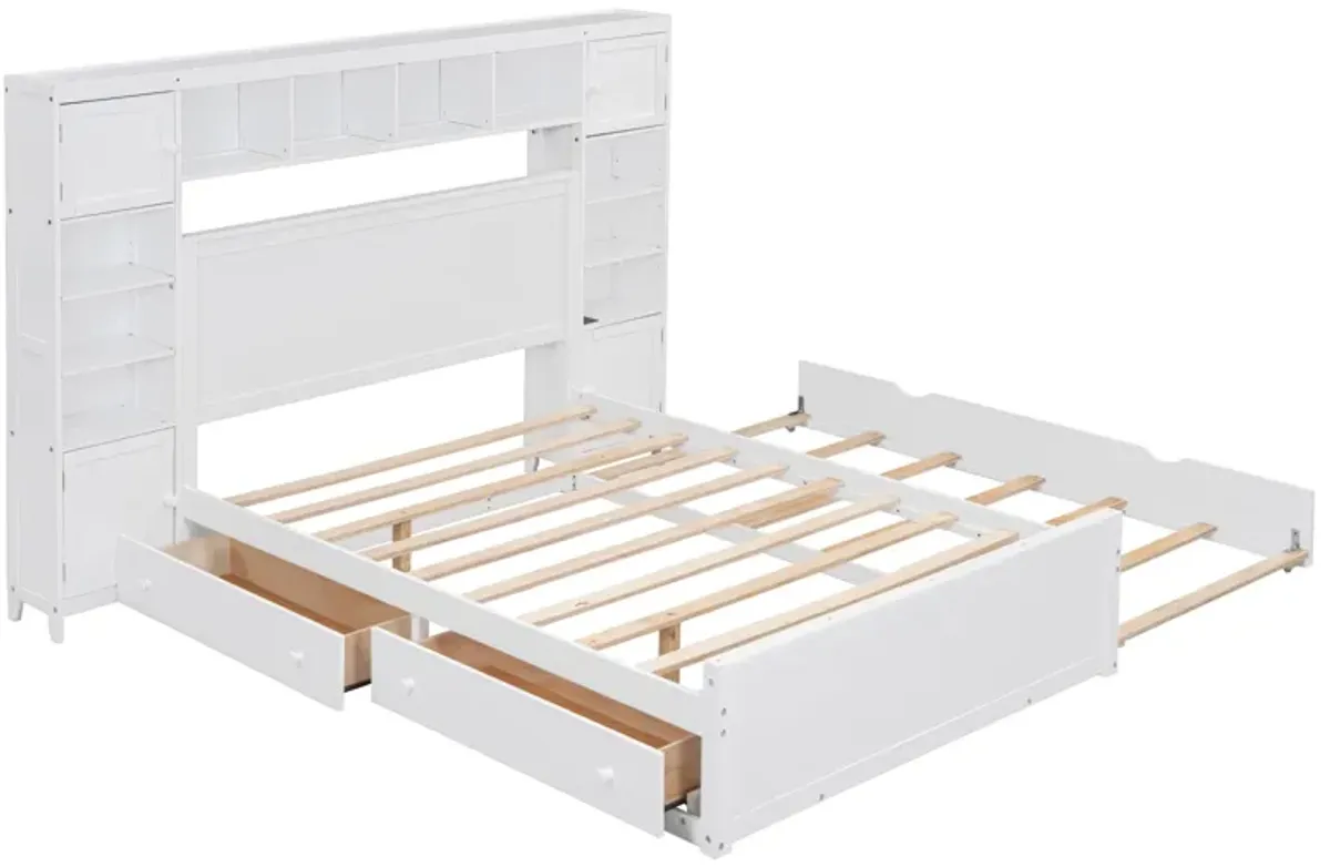 Merax Storage Platform Bed with Sockets