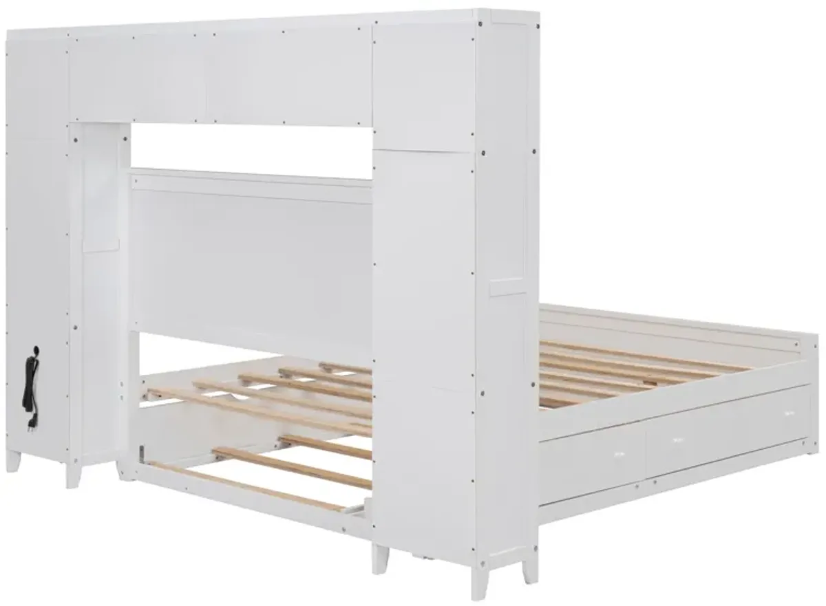 Merax Storage Platform Bed with Sockets