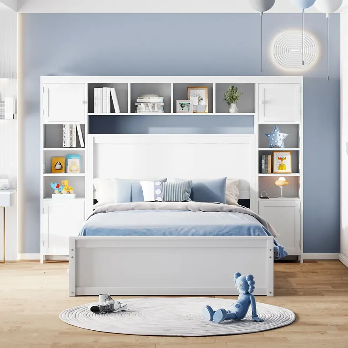 Merax Storage Platform Bed with Sockets