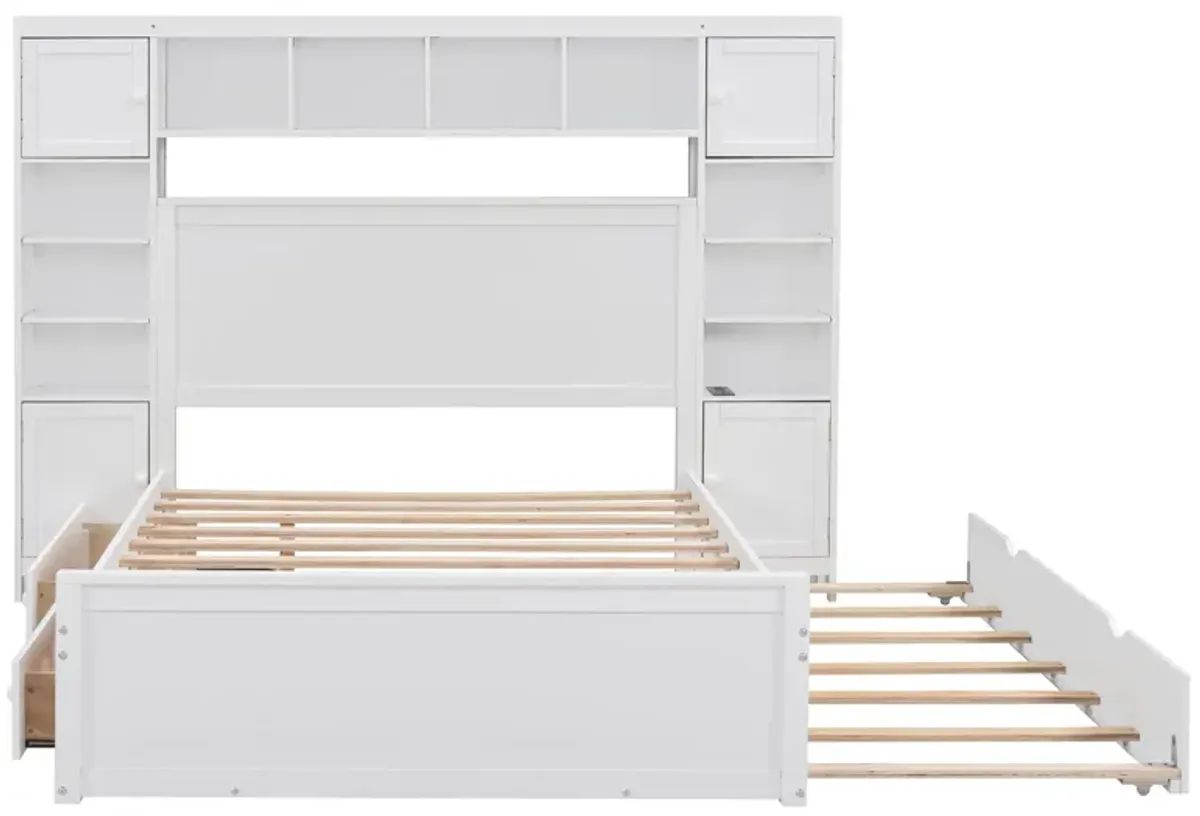 Merax Storage Platform Bed with Sockets