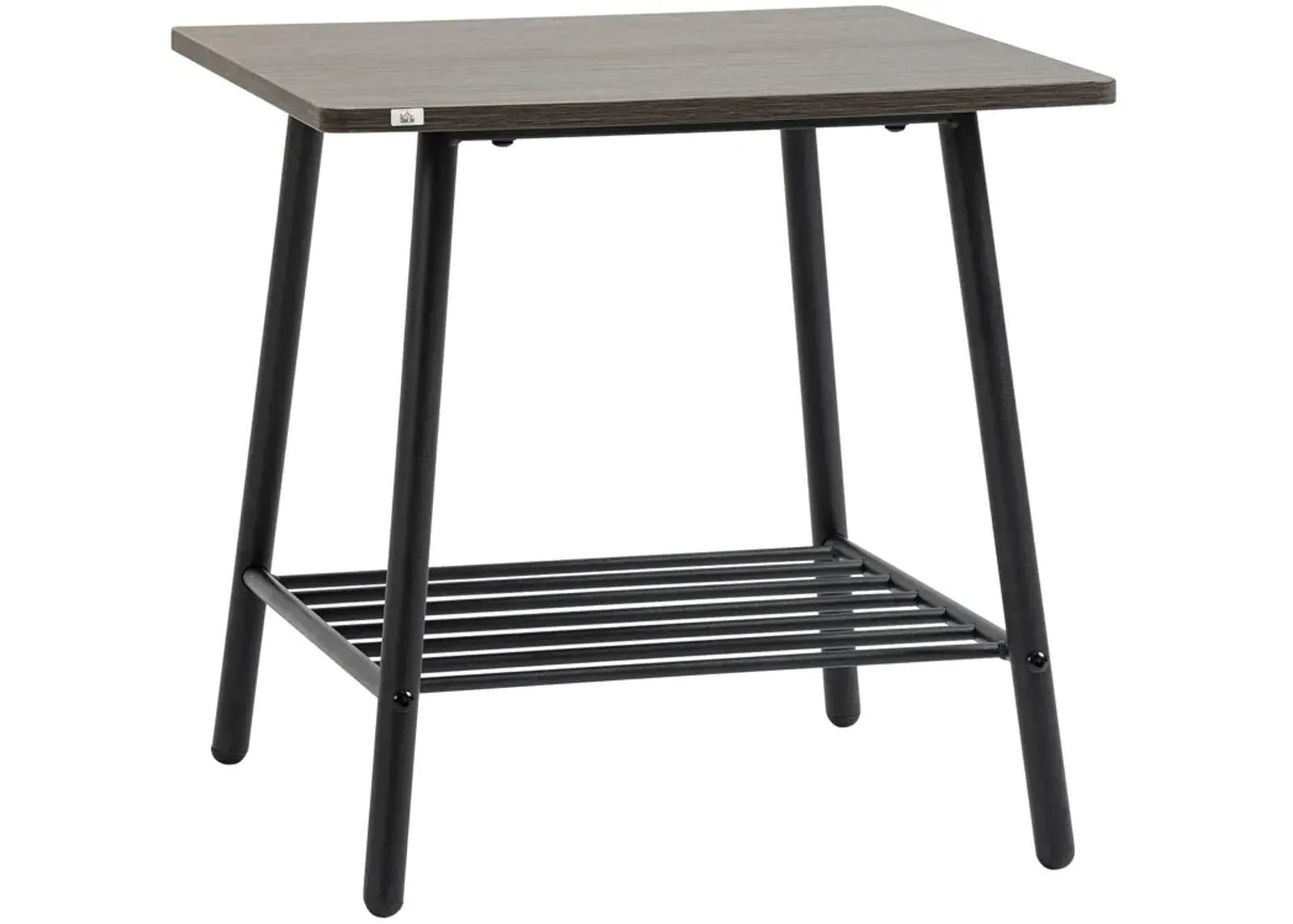 Modern Living Room Accent: 2-Tier Metal Frame Side Table