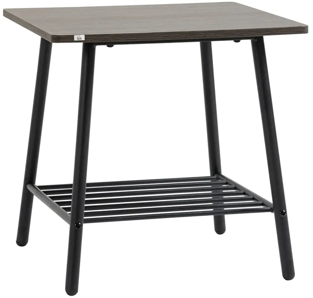 Modern Living Room Accent: 2-Tier Metal Frame Side Table