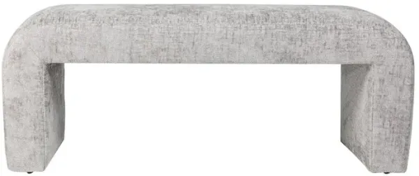 Jofran Sophia Modern Luxury Curved Upholstered Waterfall Jacquard Bench - Small
