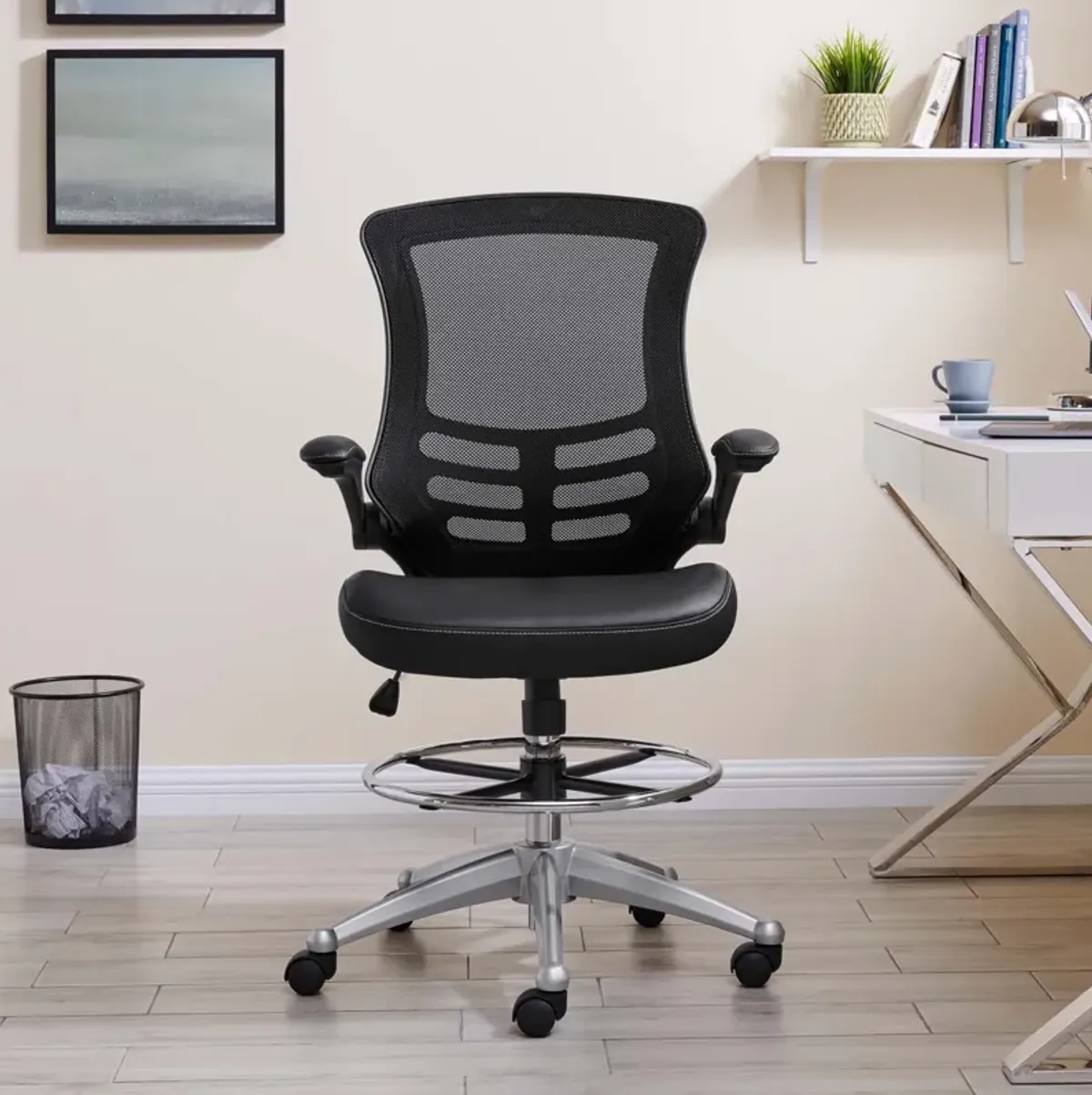 Modway Furniture - Attainment Vinyl Drafting Chair