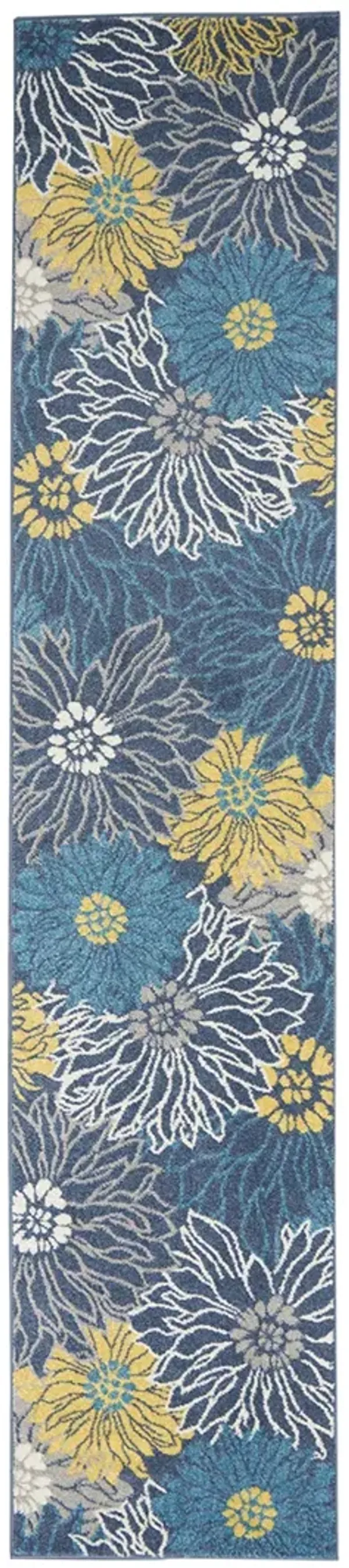 Passion PSN17 Blue 2'2" x 10' Rug