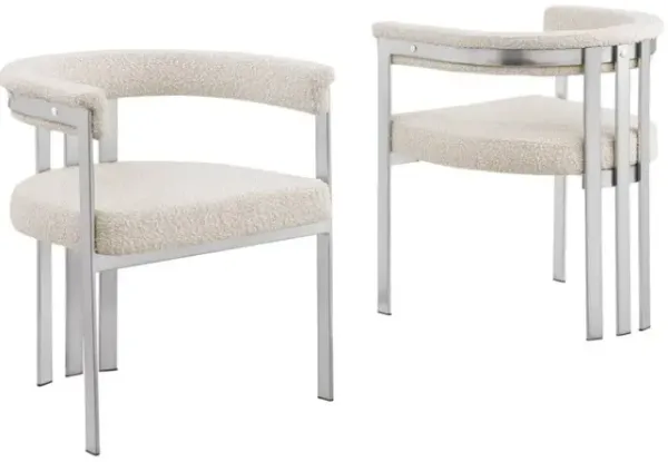 Best Quality Furniture Glam Gatsby Cream Side Chairs- Set Of 2