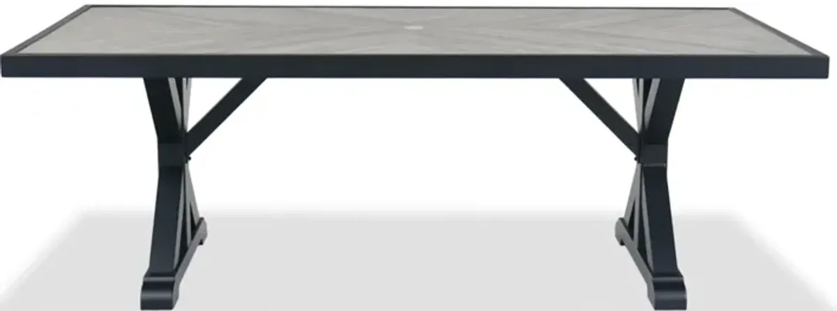 Beachcroft Outdoor Dining Table with Umbrella Option