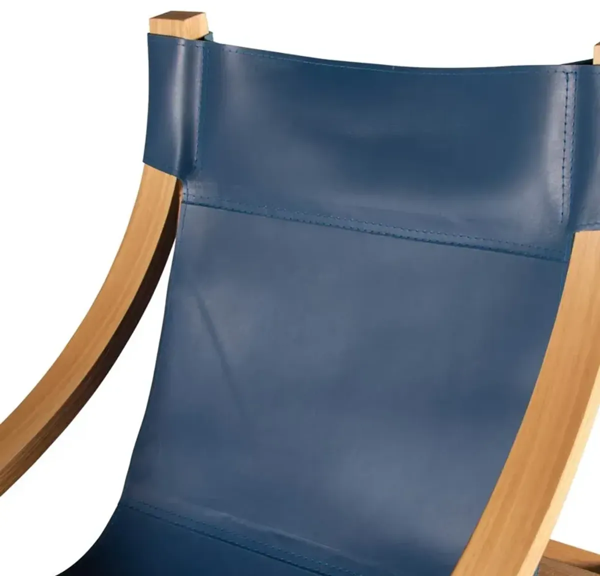 Lima Cobalt Leather Sling Chair