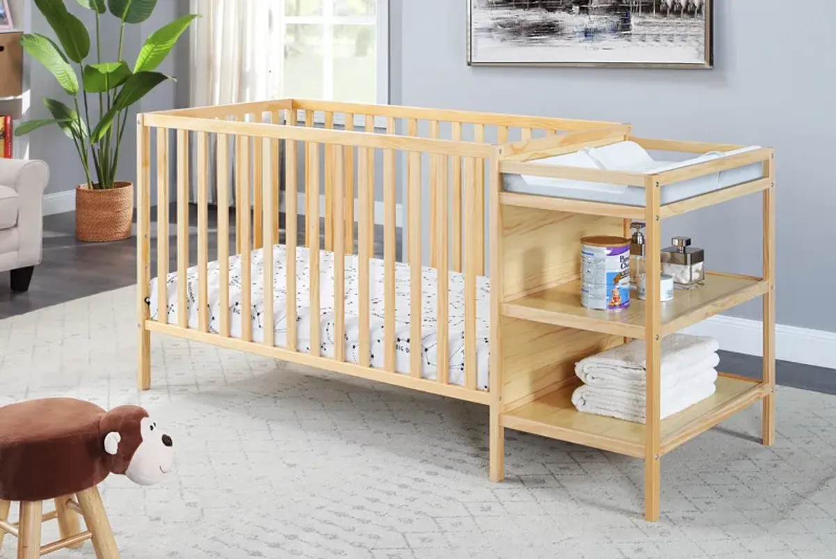 Suite Bebe Palmer 3-in-1 Crib and Changer Combo Natural