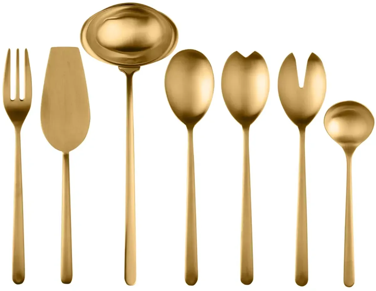 Linea 7 Piece Ice Gold Serving Set