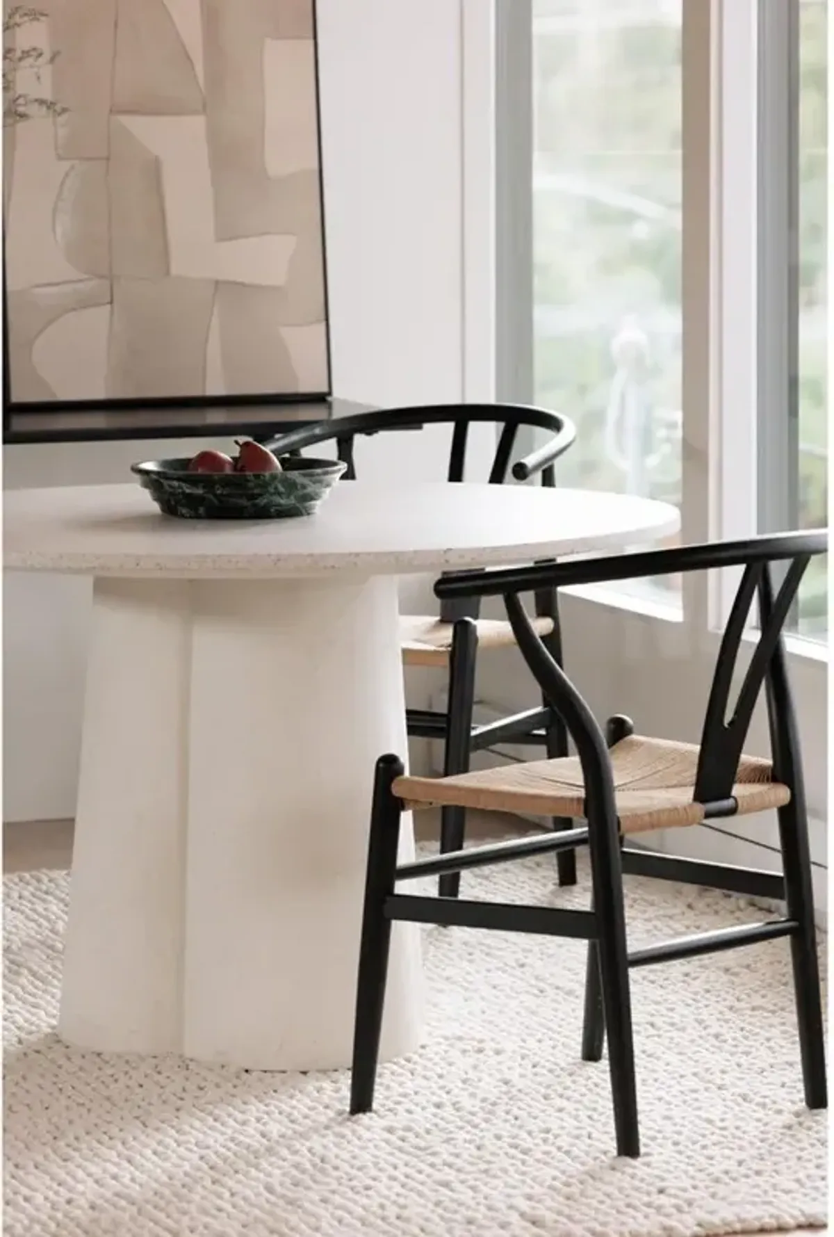 Moe's Home Collection Ventana Dining Chair Black And Natural-Set Of Two