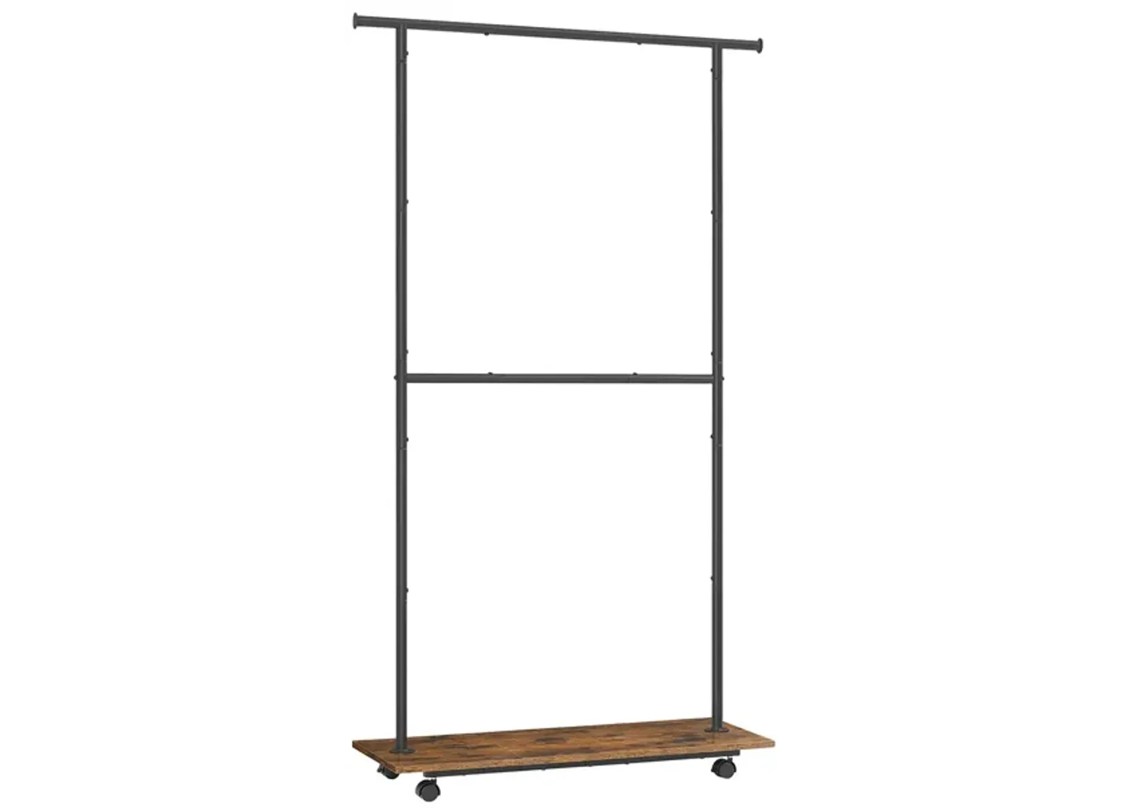 Wide Rolling Clothes Rack with Wheels – Adjustable and Portable Garment Storage