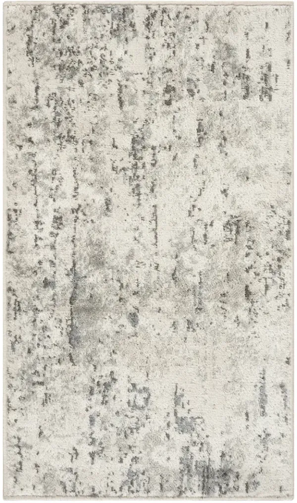 Quarry QUA01 Ivory/Blue/Gray 2'2" x 3'9" Rug