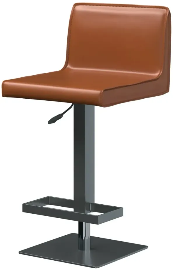 Bar Stool/black base, Cognac PU