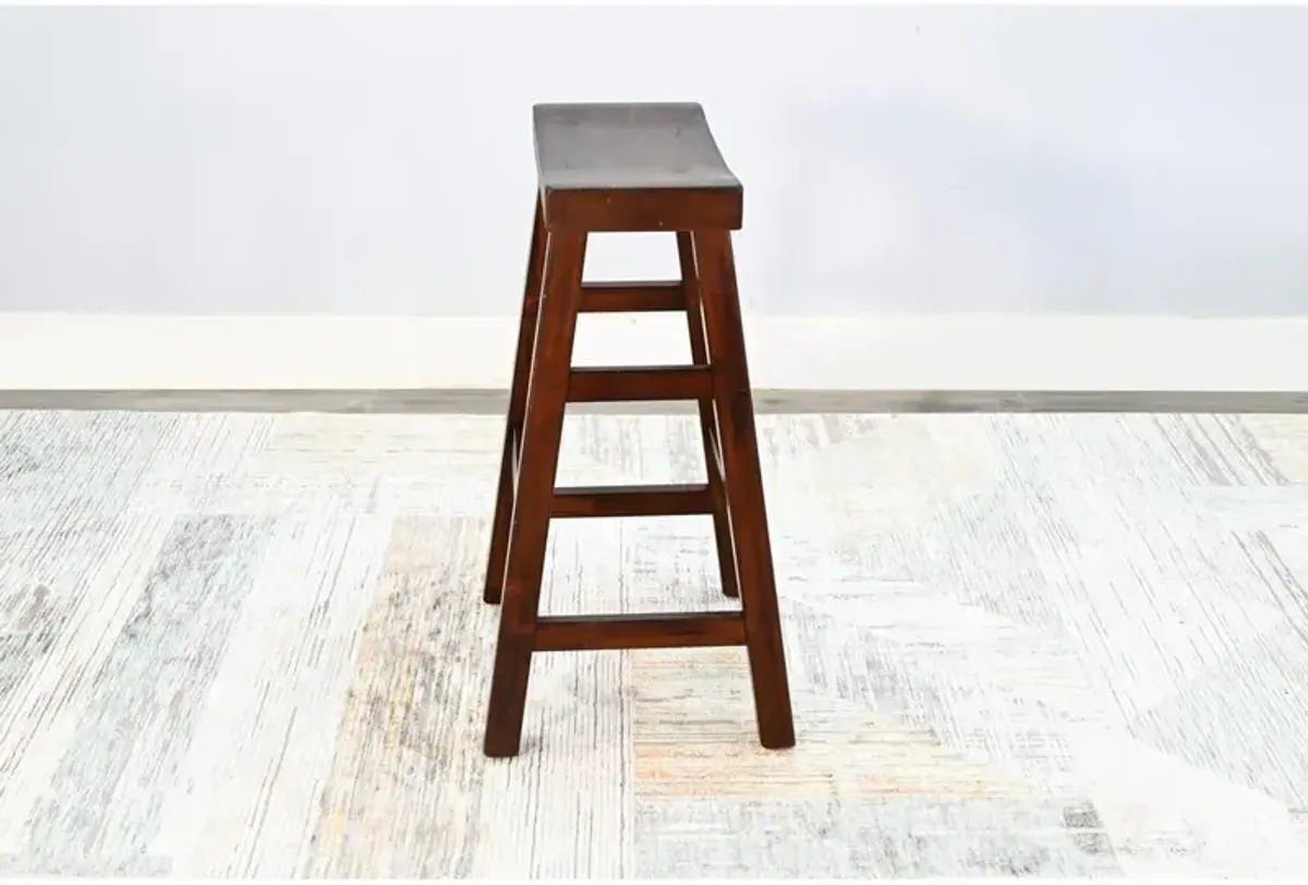 Sunny Designs Bar Saddle Seat Stool, Wood Seat