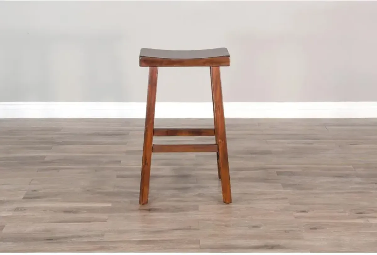 Sunny Designs Bar Saddle Seat Stool, Wood Seat