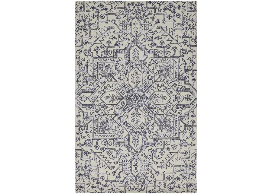 Belfort 8778F Ivory/Blue 2' x 3' Rug