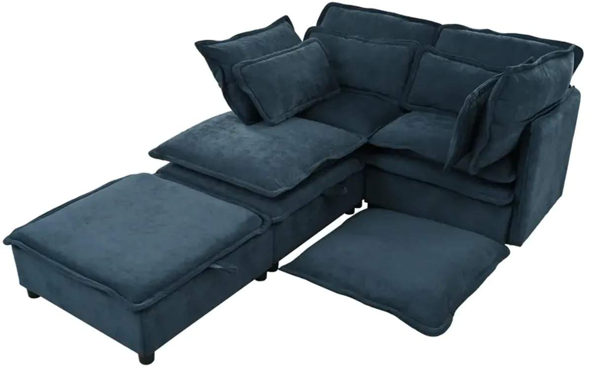 Merax Polyester Double-Layer Cushion Modular Sofa