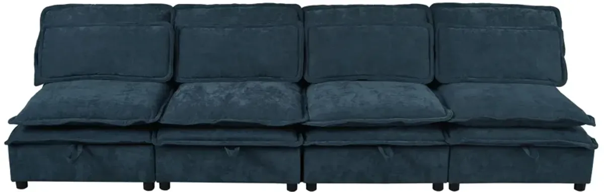 Merax Polyester Double-Layer Cushion Modular Sofa