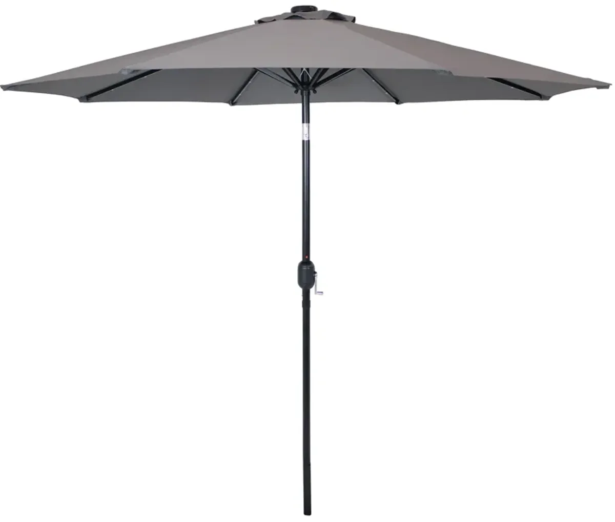 Sunnydaze 9 ft Solar Aluminum Patio Umbrella with Tilt and Crank