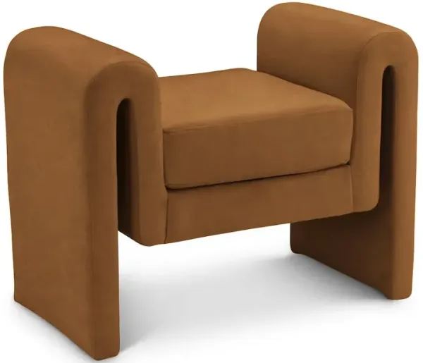 Meridian Furniture Sloan Saddle Velvet Bench