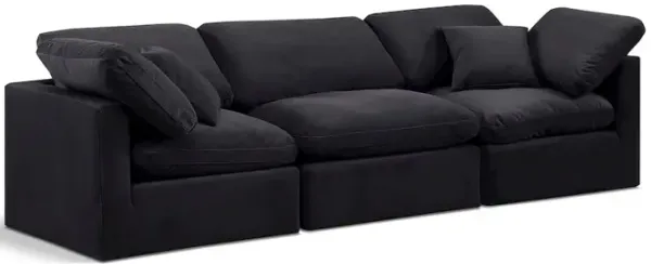 Meridian Furniture Indulge Black Velvet Modular Sofa