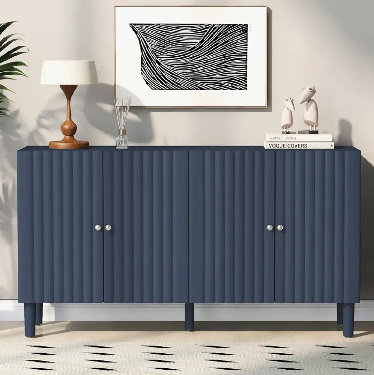 Merax Sideboard Storage Cabinet with 4 Doors