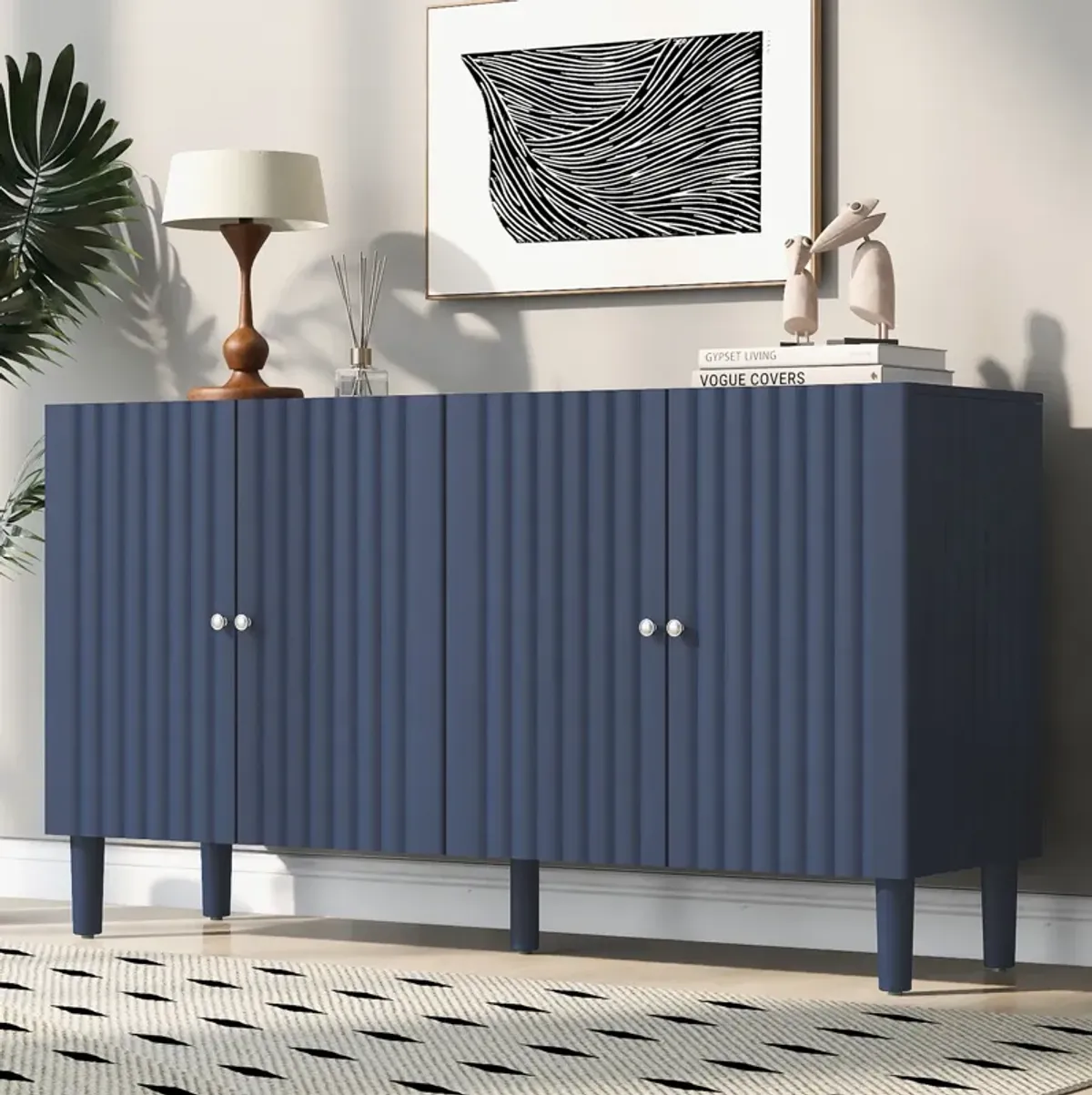 Merax Sideboard Storage Cabinet with 4 Doors