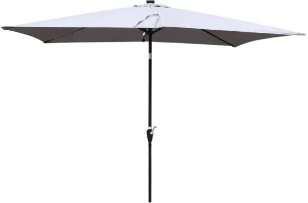 Streamdale 10ft Patio Solar LED Umbrella w/ Crank