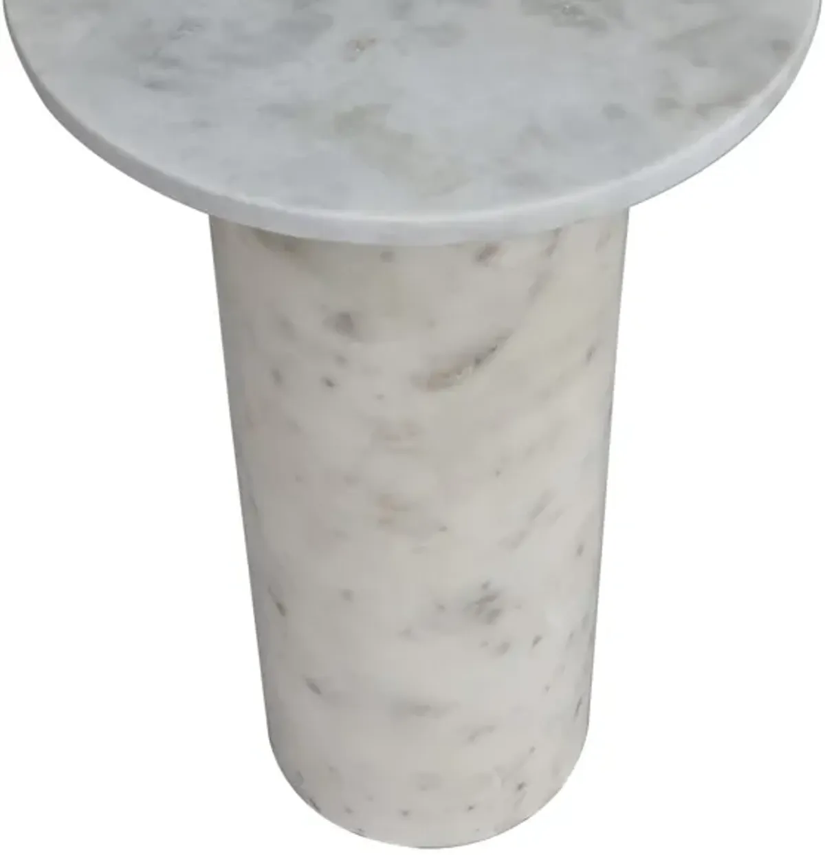 Claude White Accent Table