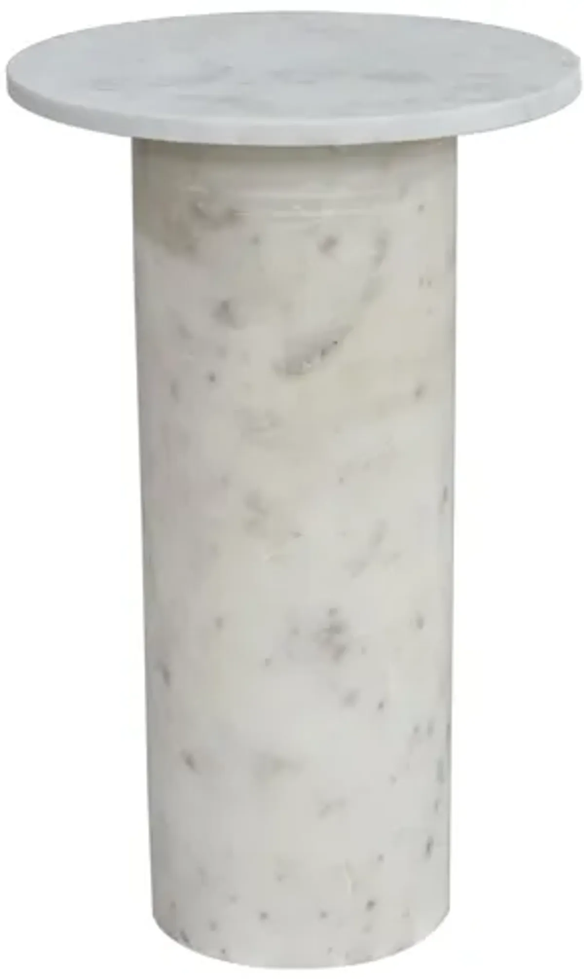 Claude White Accent Table